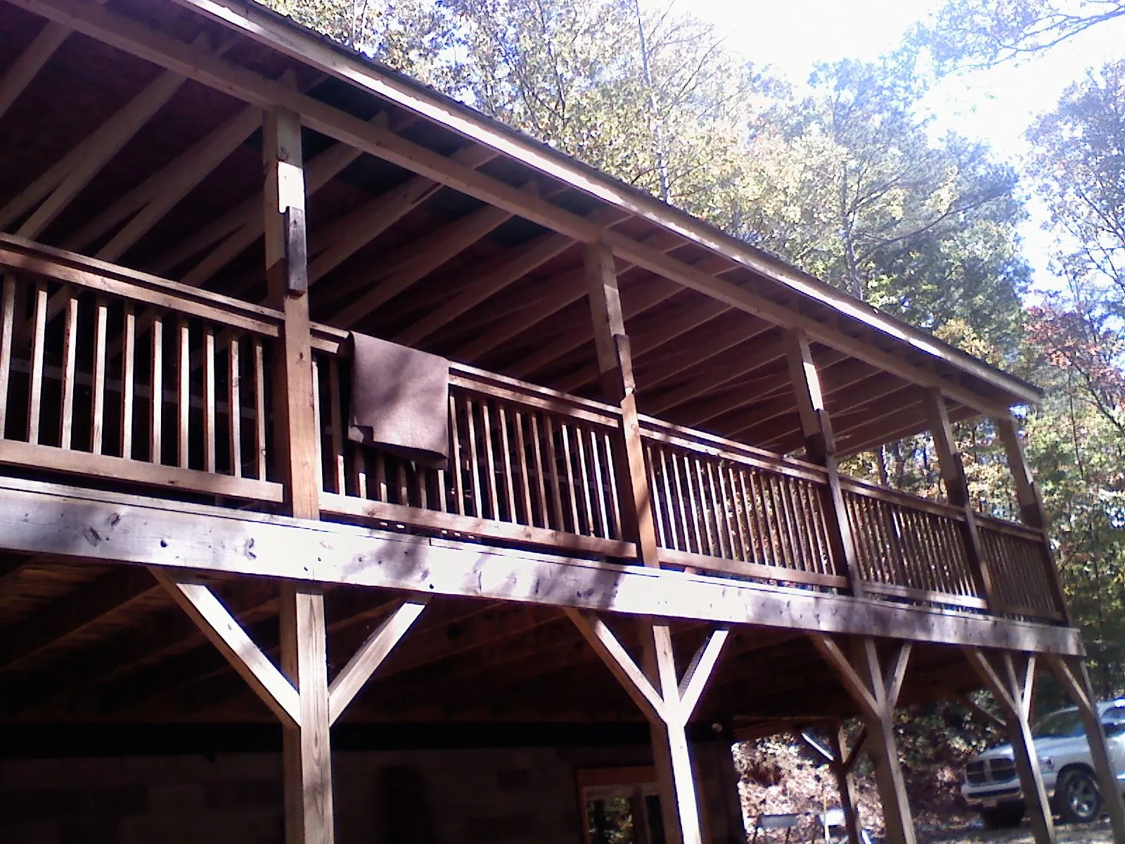Timber framing under a new elevated porch and deck — Roof Leak Repair in Cromwell by Roofing Brothers